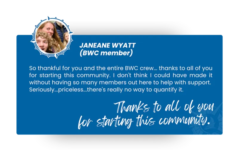 Member story from Janeane Wyatt